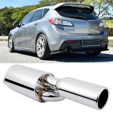 For Mazda Mazdaspeed3 Mazdaspeed6 Twin Loop Exhaust Muffler 2.5 Inlet 4.0 Tip