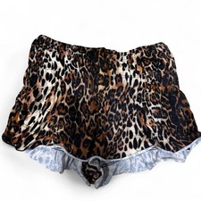 ASOS Design shirred micro shorts in leopard print