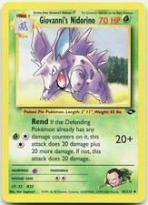 Giovanni's Nidorino 45/132 Uncommon Gym Challenge Pokemon Unlimited LP on eBay