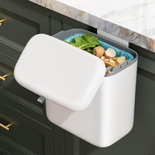 Food Waste Bin 7L Hanging Small Trash Can for Countertop or Under Sink Indoor
