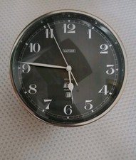 Alte Luxor SchreibTisch Tischuhr HUBER mit Datum u. Tag 60er Jahre funktioniert