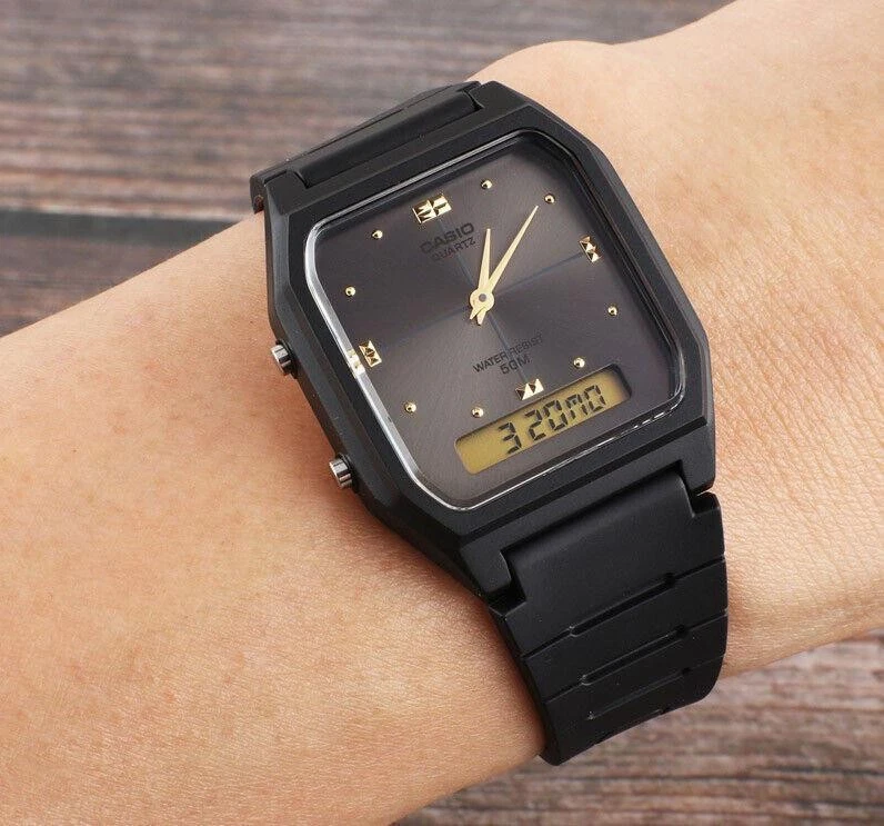 Orologio Casio AW-48HE-8A Youth Grigio Analogico Digitale Nero Dual Time... - Immagine 2 di 4