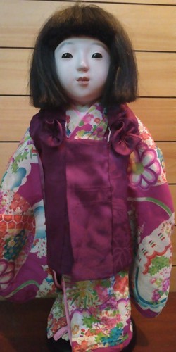 Ichimatsu Doll Showa Period “Ryūgetsu” 40 cm Human Hair Kimono Antique Doll - 第 1/20 張圖片