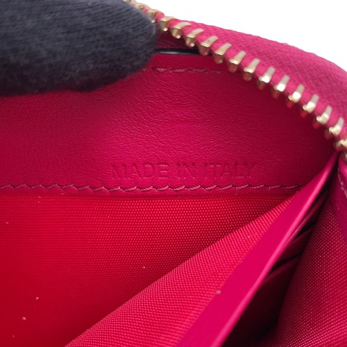 Valentino Garavani Studded Round Zip Long Purse Cloth Leather Pink QW2P0645BOL - Picture 14 of 15