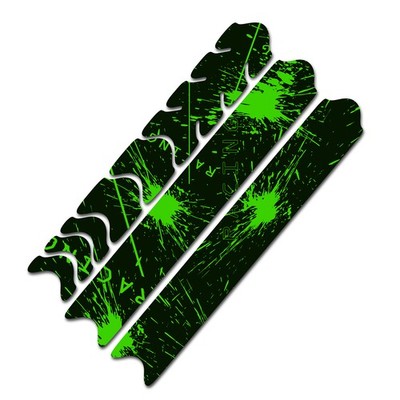 8 Teiliges Set Fahrrad Kettenstrebe Folie Schutzfolie MTB - Racing Neon Grün