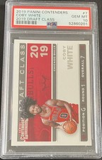 2019-20 Panini Contenders - 2019 Draft Class Contenders Coby White RC) PSA 10