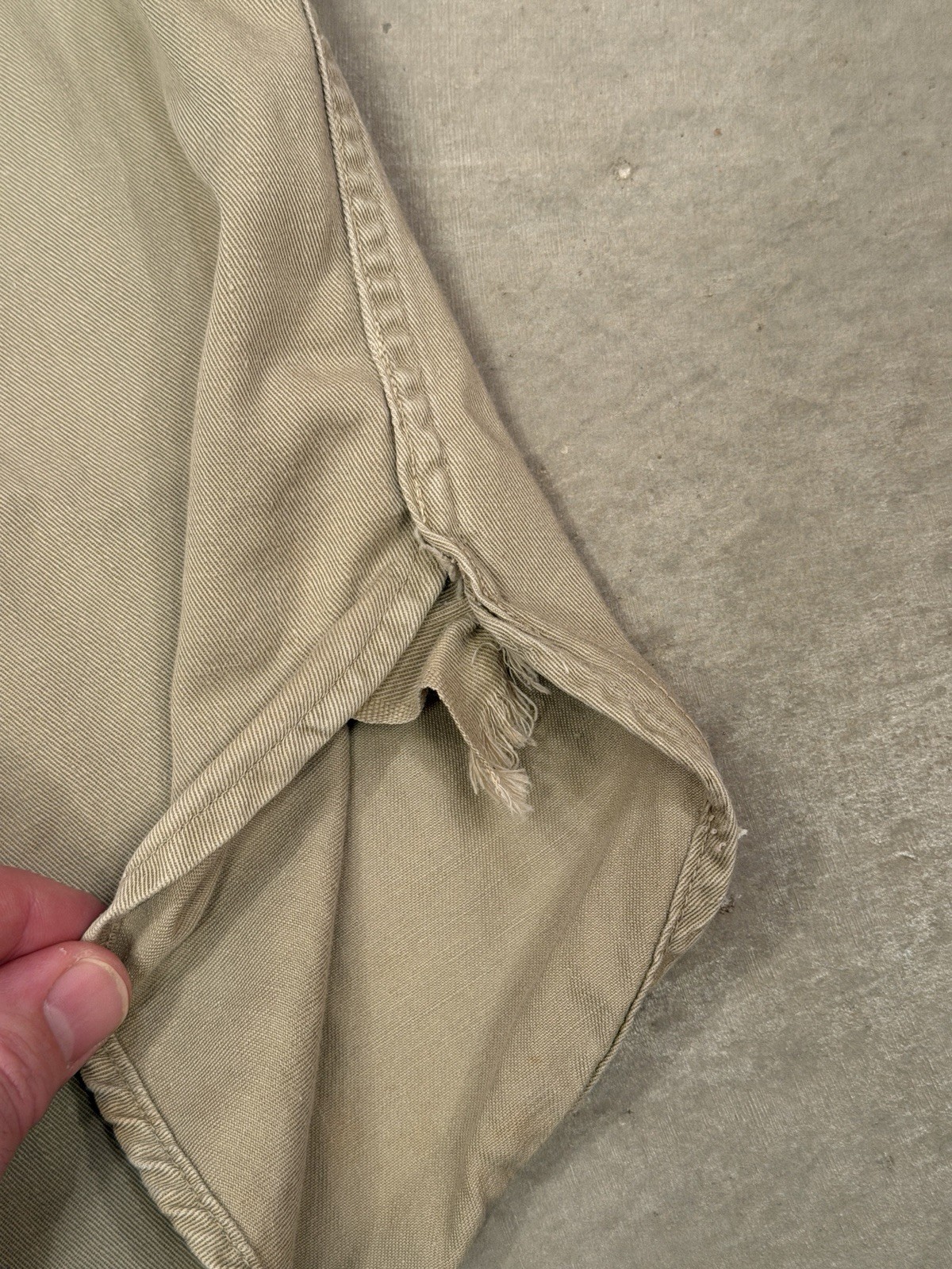 Vintage 1950s Big Mac Penney’s Sanforized Vat Dyed Work Shirt Tan Gussets Rare image 5