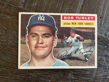 1956 Topps - Bob Turley #40 White Back