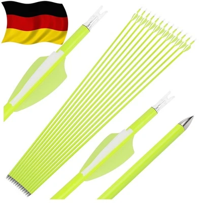 SHARROW 12X 30Zoll Carbonpfeile SP1500 Bogenschieße RecurveBogen Jagd Zielschießen Bogen