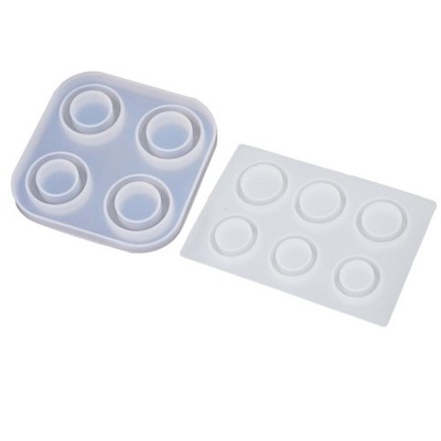 4/6 Grid DIY Handmade Rings Shape Silicone Epoxy Mold UV Resin Moulds Pendant To