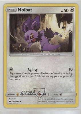 Noibat Pokemon Sun & Moon Burning Shadows #109