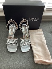 NWT Badgley Mischka Collection Camilia Square Toe Sandal Women , size 7M, 255