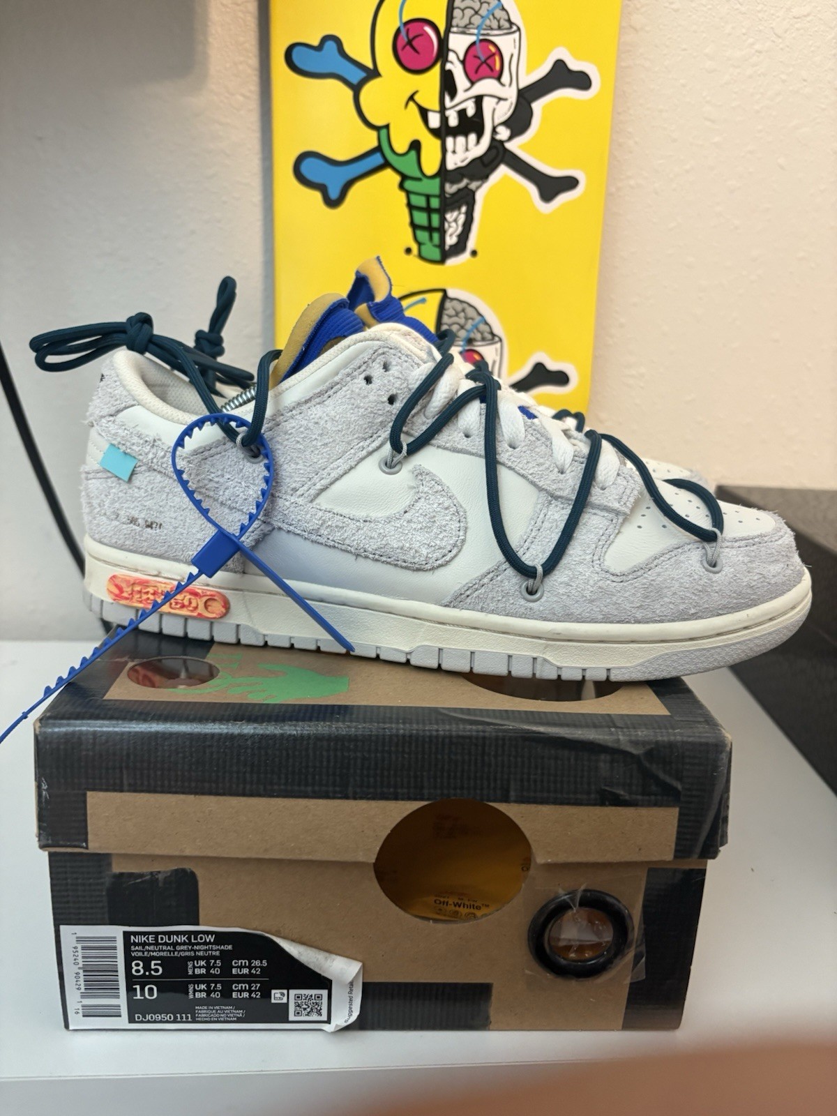 OFF WHITE X NIKE Nike Off White x Dunk Low lotto 16 di 50 taglia 8 5