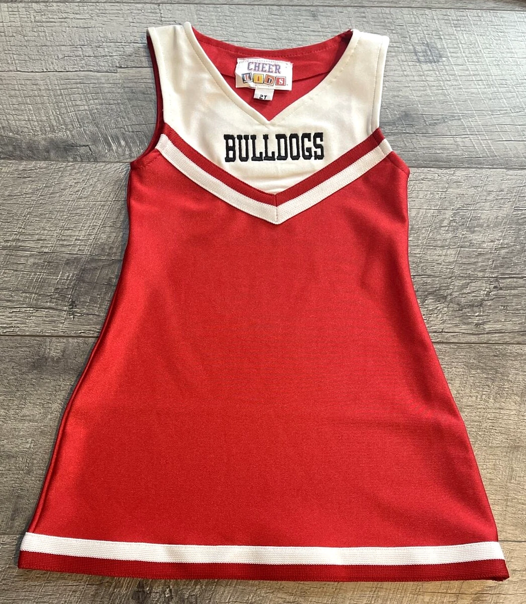 Georgia Bulldogs Dress Girls 2T Red Cheerleader Outfit Stretch