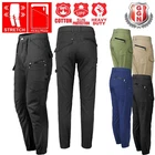 BigBEE Work Pants Mens Workwear Stretch Cotton Canvas Cargo Pockets Patch