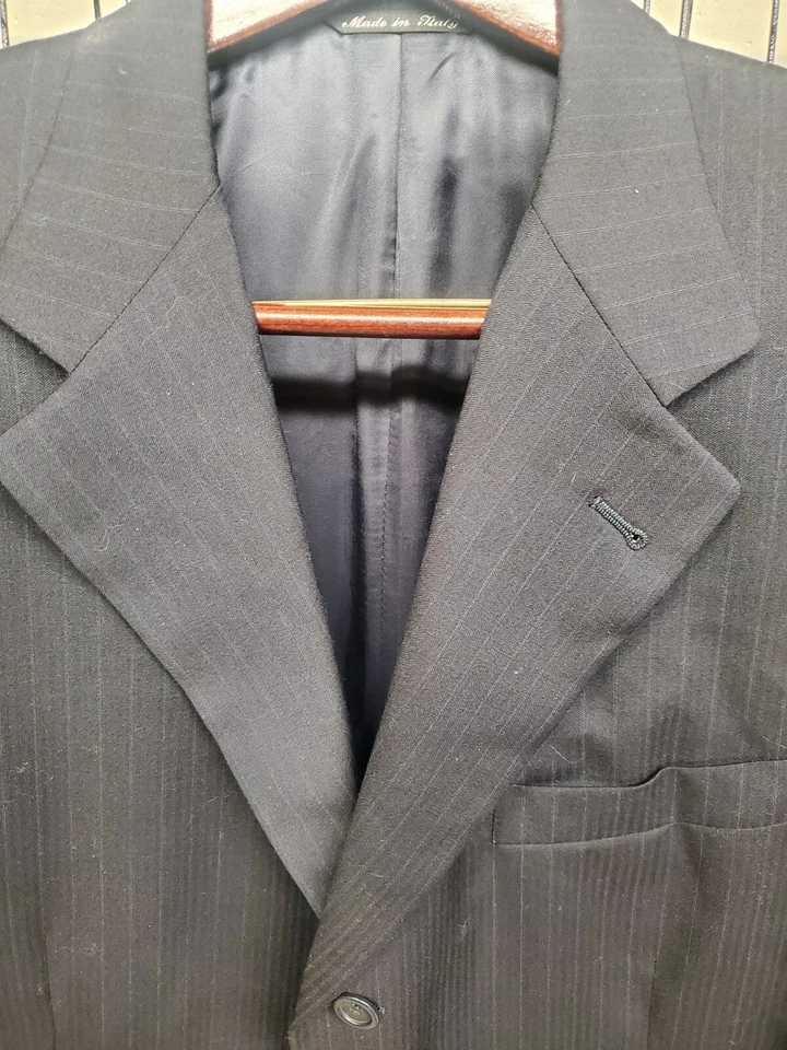 Canali Mens Wool 3 Btn Sport Jacket Blazer Italy Sz 44 L MINT - Image 3 of 4