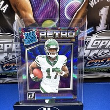 2024 Donruss Malachi Corley Retro Series Rated Rookie Blue Shock #8 Jets (RC)