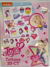 NEW JOJO Siwa Temporary Tattos 25 CT Nickelodeon Pink Party Girl Unicorn