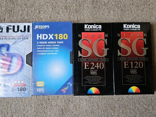 Bundle of 5x Blank VHS , TDK TV240 FUJI E180, JESSOPS HDX180 New and Sealed - Picture 3 of 6