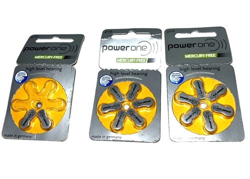 30x Power One Evolution 312 Hörgerätebatterien – Inkl. Aufbewahrungsbox, 1,45V, 5x6er Blister
