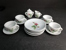 Miniature Childs Tea Set Ceramic Rose Floral Design