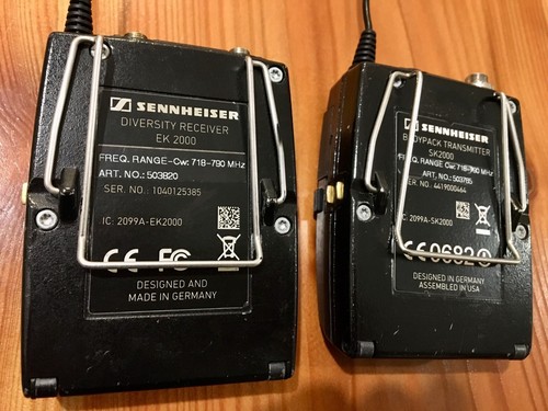 Sennheiser EK2000 + SK2000 wireless broadcast system lavalier microphone - Foto 3 di 9