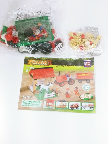 Farm 5 in 1 BricTek Building Block Construction Toy Brick Tractor 11803 Open Box - 第 1/5 張圖片