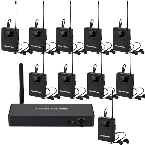 TAKSTAR UHF Wireless in-Ear Monitor System Transmitter Receiver 10 Channels C9S2 - Picture 20 of 20