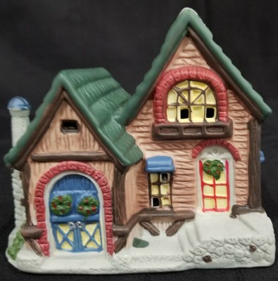 Cobblestone Corners 2001 Log Cabin House Christmas Village
