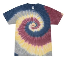 Lotus Multicolor Tie Dye T-Shirts Adult & Kids Sizes Cotton Colortone