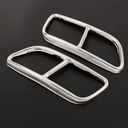Steel Chrome Rear Exhaust Muffler Tail Pipe Cover For Volvo S60 S60L V60 2014-19 - Picture 8 of 13