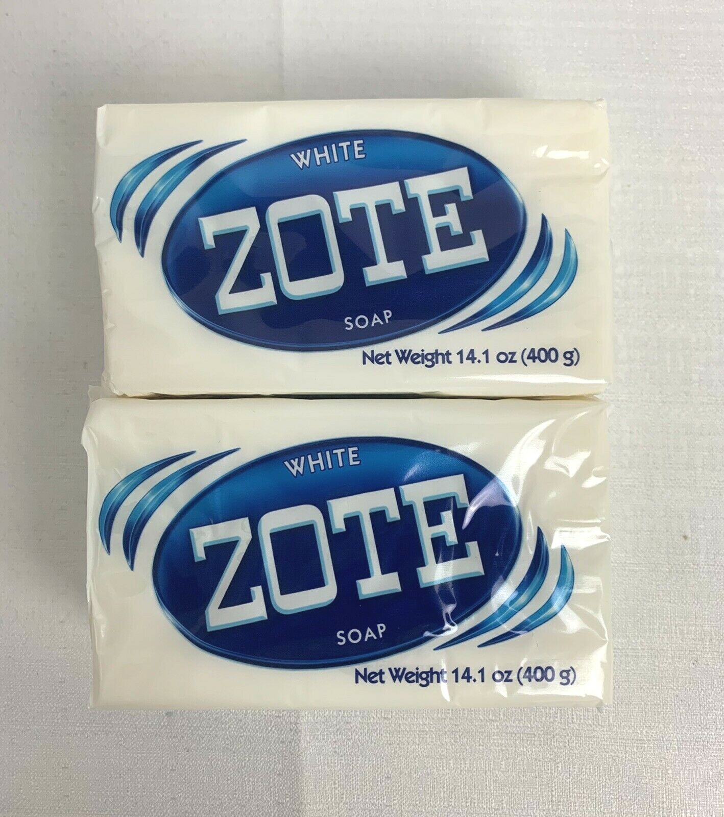 2 Zote White Laundry Soap 400g Each Bar 14.1 oz clean scent Factory