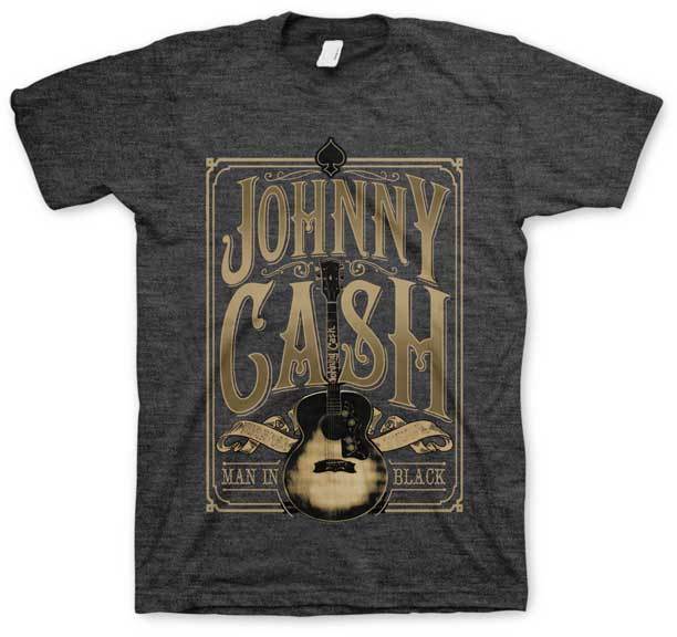 Johnny Cash Signature Guitar Unisex T-Shirt - Official 'Man In Black' Merchandise