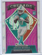 JAYLEN WADDLE 2021 PANINI ROOKIES AND STARS PINK PRIZM CRUSADE RC #D 73/75