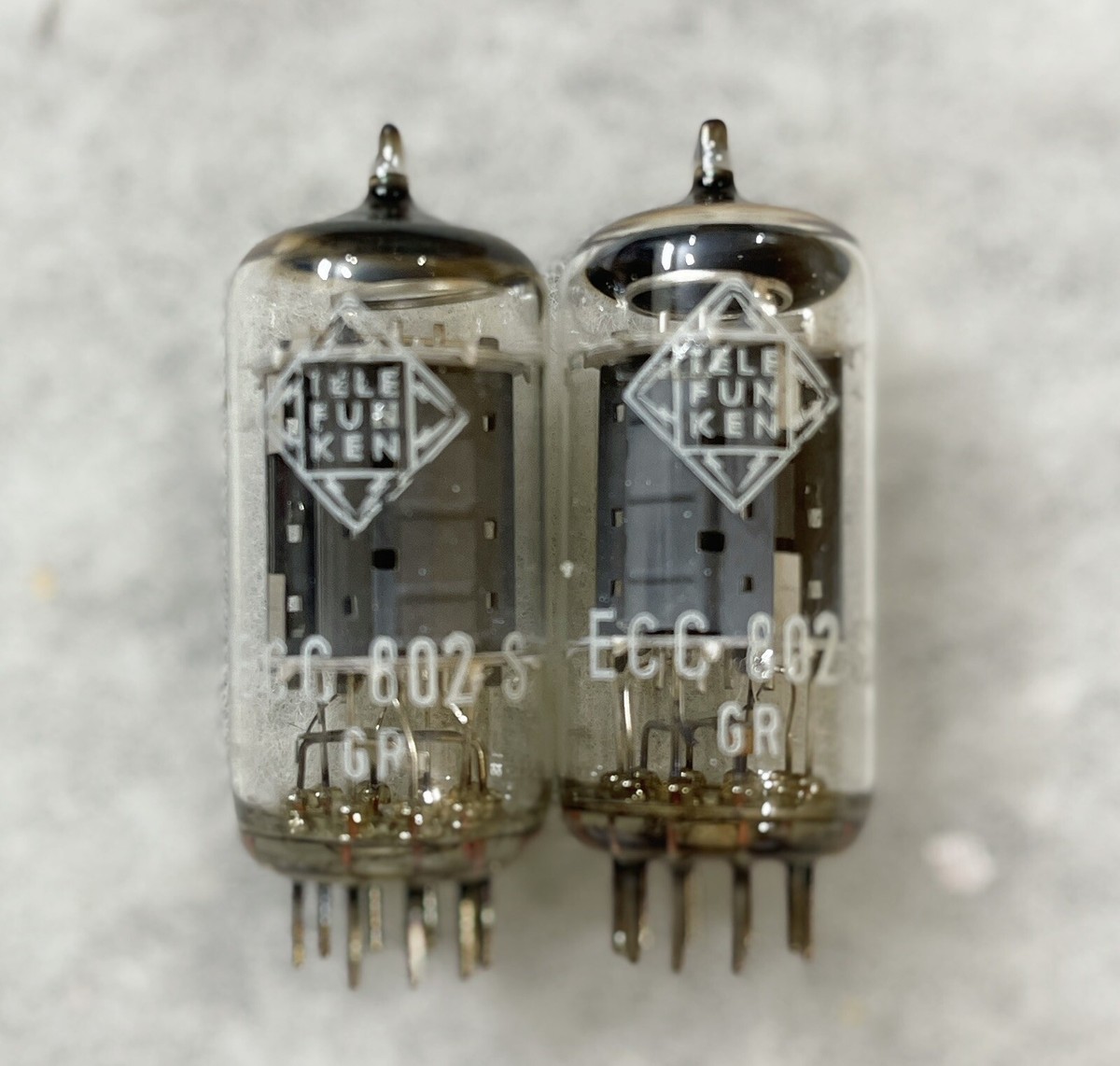 telefunken 12au7 ecc82 スムースプレート ECC82 12AU7 Telfenken Smooth Plate Matched Pair | eBay