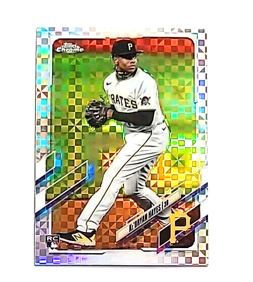 2021 Topps Chrome X-fractor #191 KeBryan Hayes RC (REDS) !