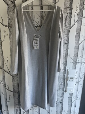 ORGANIC REPUBLIC   Grauer JERSEY CARDIGAN Gr S 36/38 S M MIT SCHLITZEN Top!
