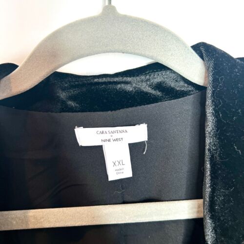 Cara Santana x Nine West Women's Burnout Velvet Black One-Button Blazer XXL - Picture 3 of 5