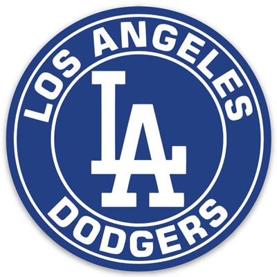 Los Angeles Dodgers Monogram Classic Logo Type Round Die-cut Los Angeles Dodgers Monogram Classic Logo Type Round Die-cut