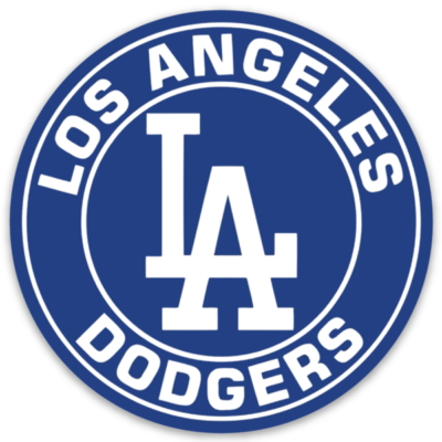1990年代大リーグロゴ記念ステッカー Los Angeles Dodgers他 Los Angeles Dodgers Monogram Classic Logo Type Round Die-cut
