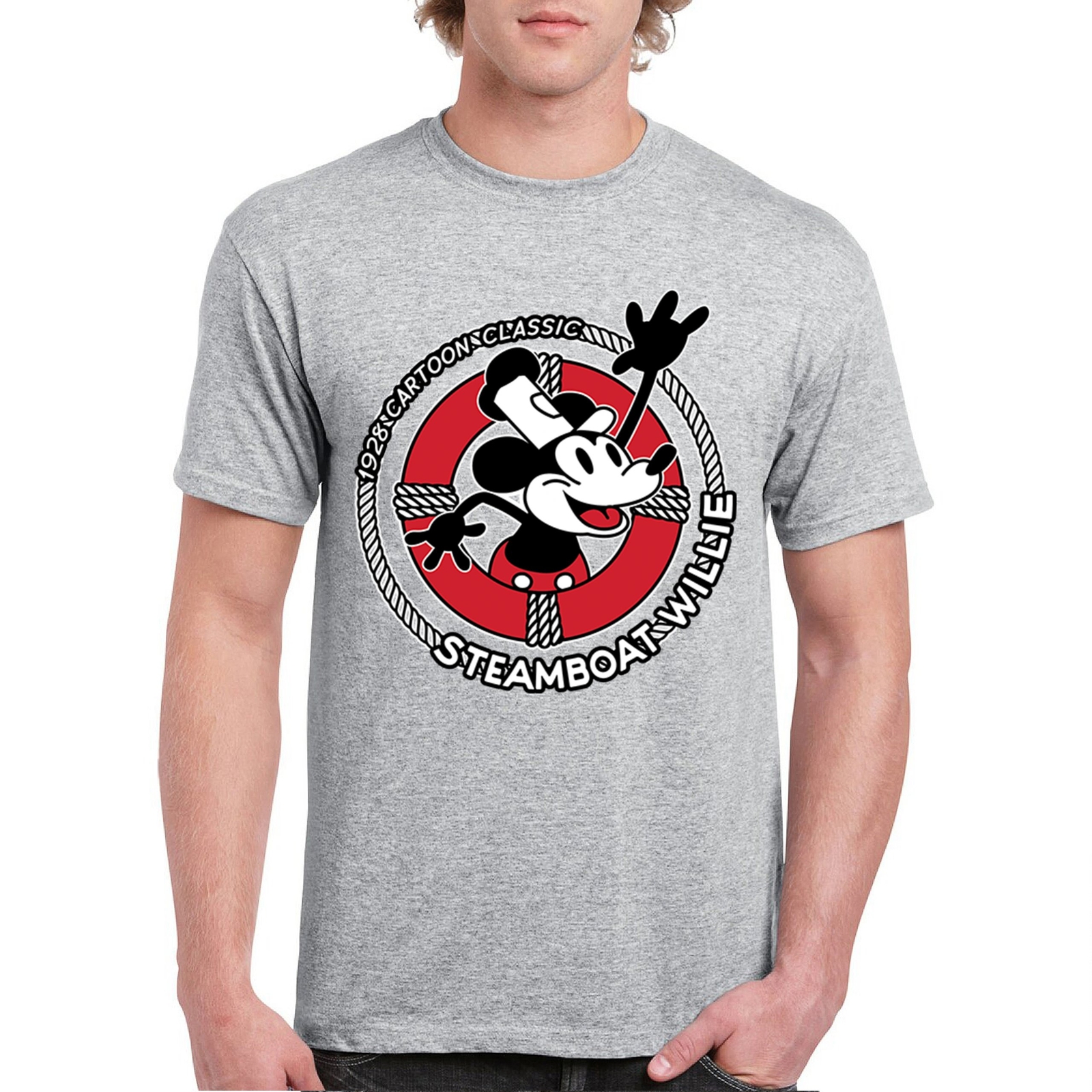 ALTRA T shirt Steamboat Willie Life Preserver divertente classica cartone animato spiaggia