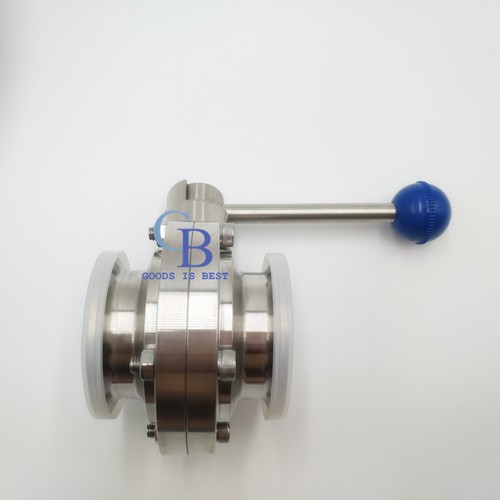 6" Clamp OD 183MM Sanitary Butterfly Valve Stainless Steel 316 Silicone Sealing - Picture 3 of 9