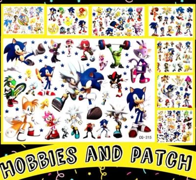 temporary tattoo Sonic the hedgehog tatuaggi temporanei stickers tails shadow
