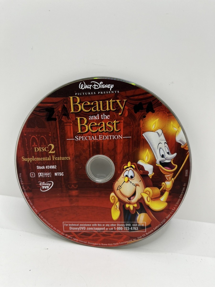 BEASTグッズ CD DVD Beauty and the Beast (DVD, 1991) Disc 2 Special Features Disc Only