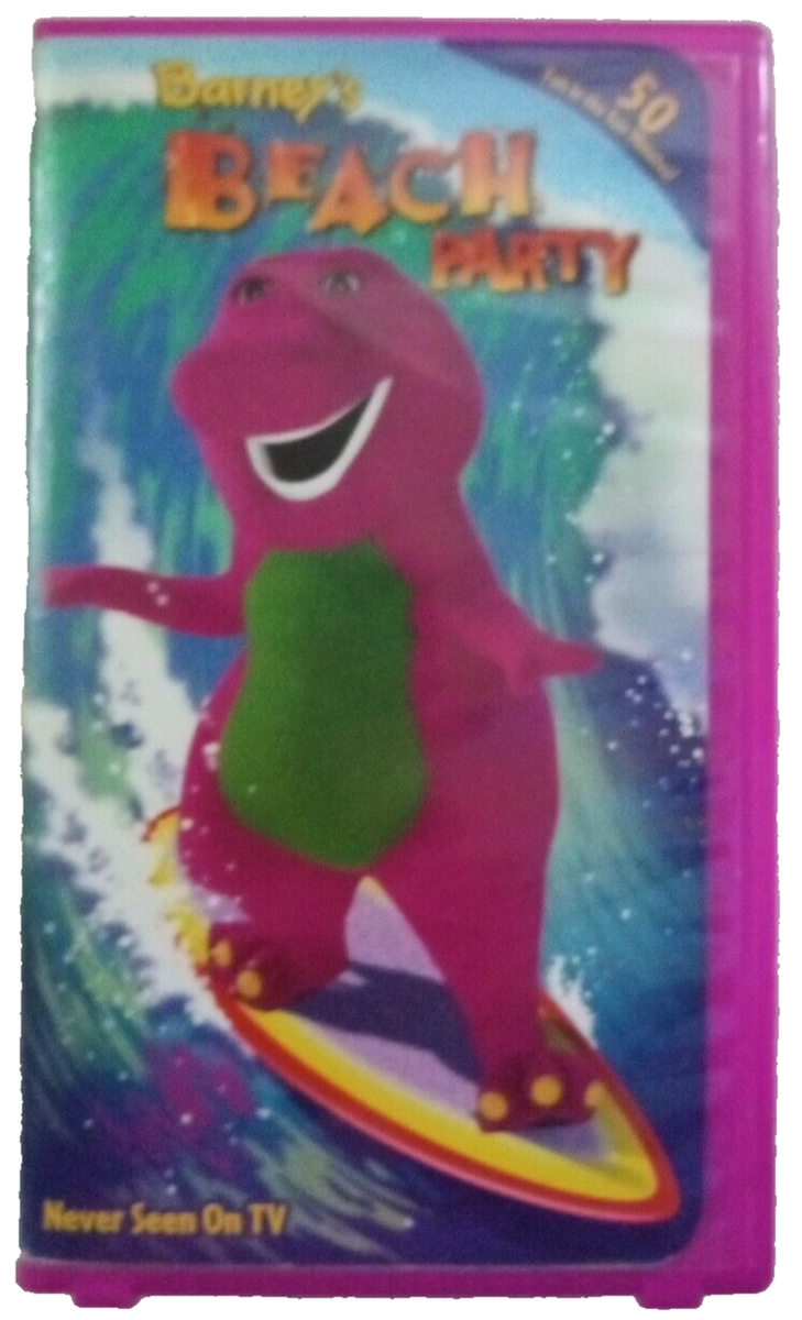 Barney's Beach Party, 2001 VHS Home Video, Purple Clamshell