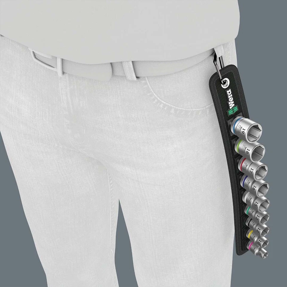 Wera 05003883001 1/4 Drive Metric Sockets  On Storage Belt (9 Piece) - Image 3 of 4