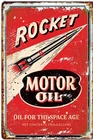 Rocket Motor Oil Tin Sign up to 12x 18" Vintage Advertising