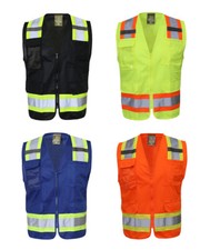 Men's High Visibility Reflective Safety Vest Class 2 Type R Neon Work Vest