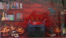 HALLOWEEN Spooky Decorative Plastic Wall Mural 42 x 72 inch  Happy Halloween