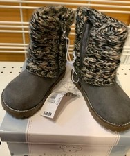 Koala Kids R Us Rubber Sole Sweater Suede Boot Toddler Girls Sz 4 Grey NEW